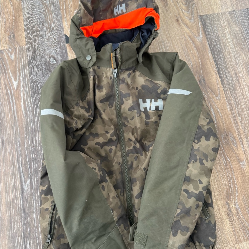 Helly Hansen Camo Jacket with Orange Lining